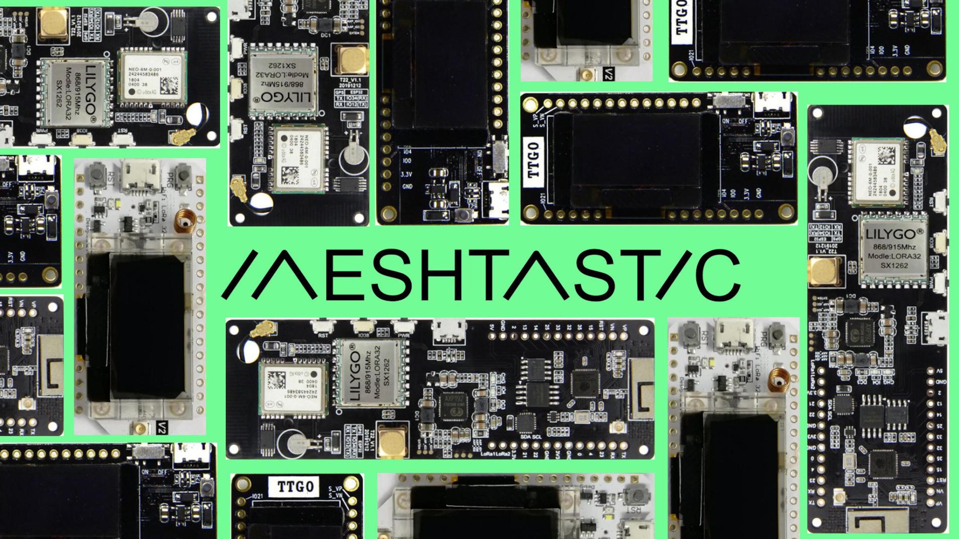 Software Meshtastic em funcionamento